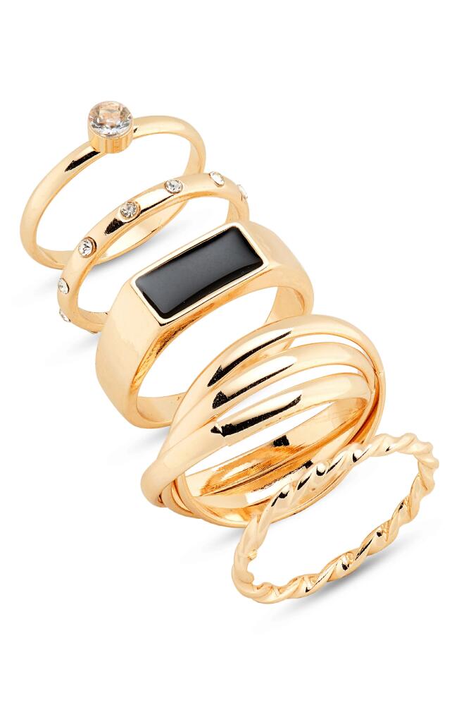 BP. Set of 5 Assorted Rings in Gold- Black Cover