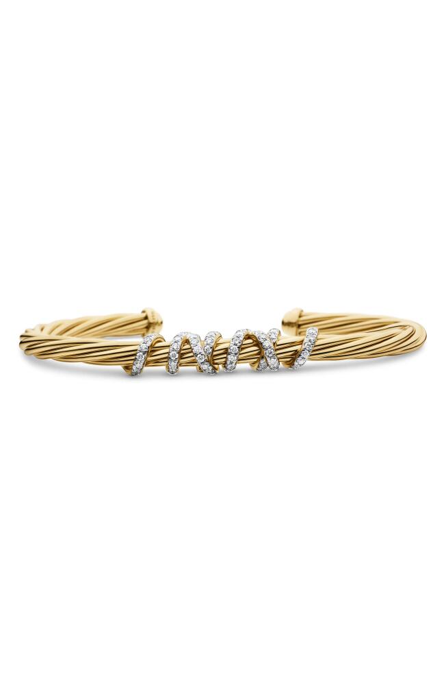 David Yurman Helena Center Station Bracelet in 18K Yellow Gold with Diamonds in Gold/Diamond Cover