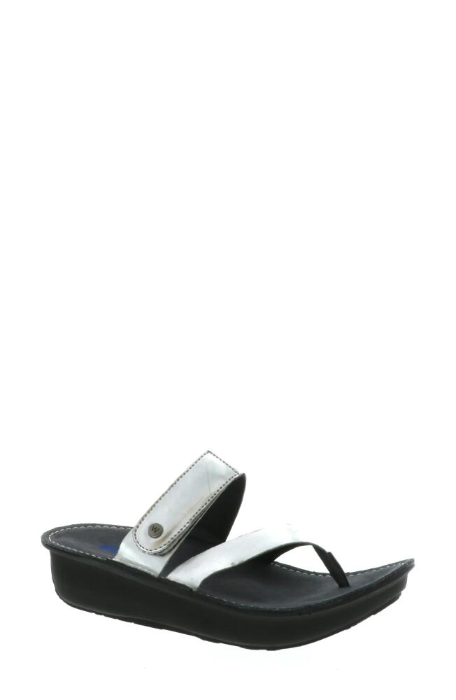 Wolky Tahiti Platform Sandal in Silver Metallic Cover