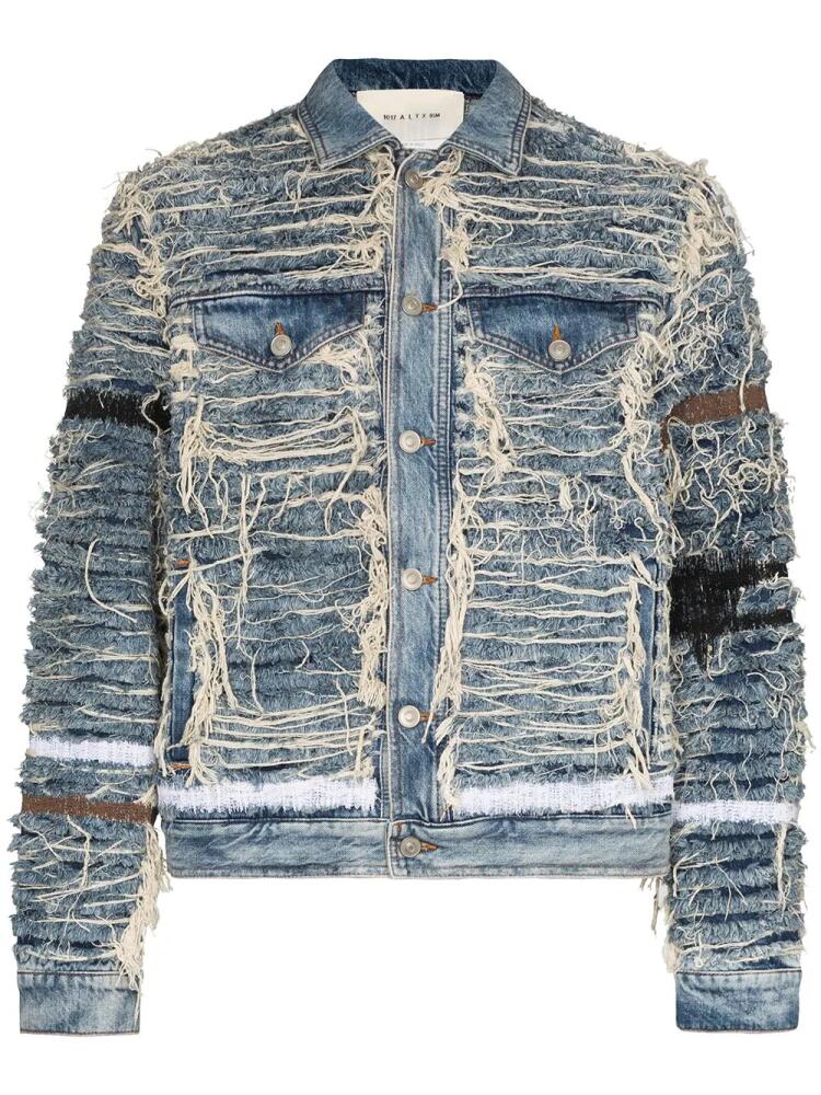 1017 ALYX 9SM x Blackmeans shredded denim jacket - Blue Cover