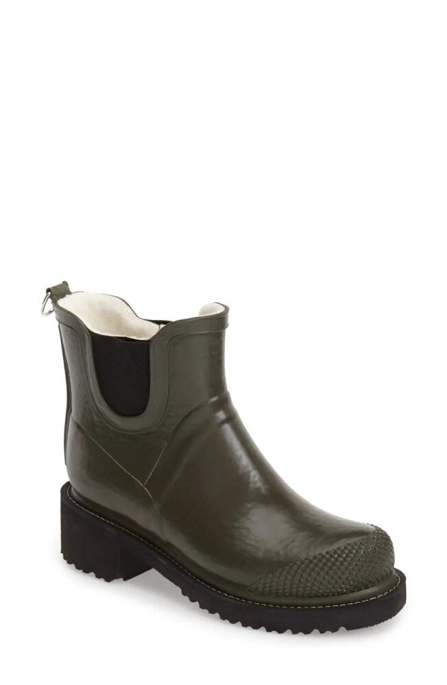 Ilse Jacobsen 'RUB 47' Short Waterproof Rain Boot in Army Cover