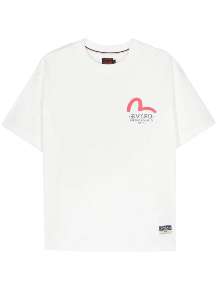 EVISU Godhead Daicock cotton T-shirt - White Cover