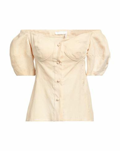 Chloé Woman Shirt Beige Linen Cover