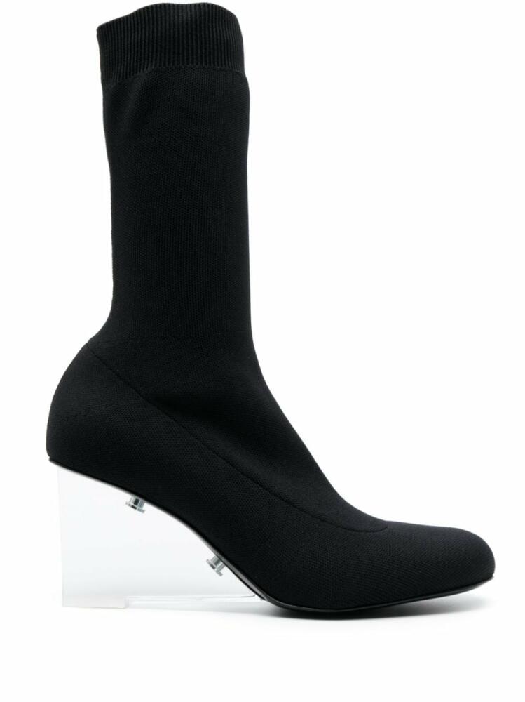 Alexander McQueen Shard 115mm wedge boots - Black Cover