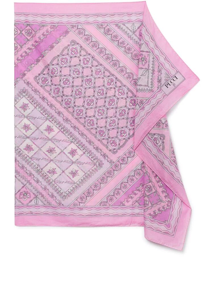 PUCCI Festa-Print cotton pareo - Pink Cover