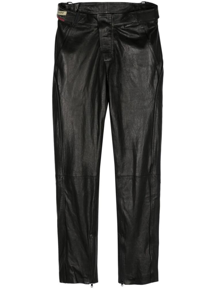 Martine Rose straight-leg leather trousers - Black Cover