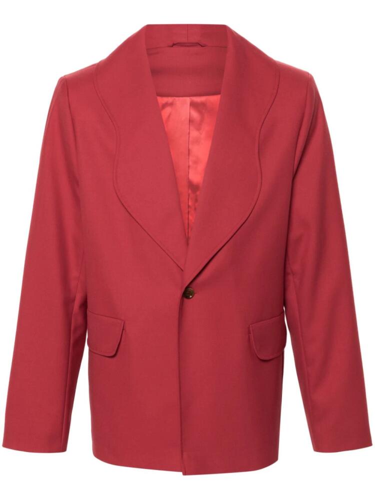 Séfr Peace twill-weave blazer - Red Cover