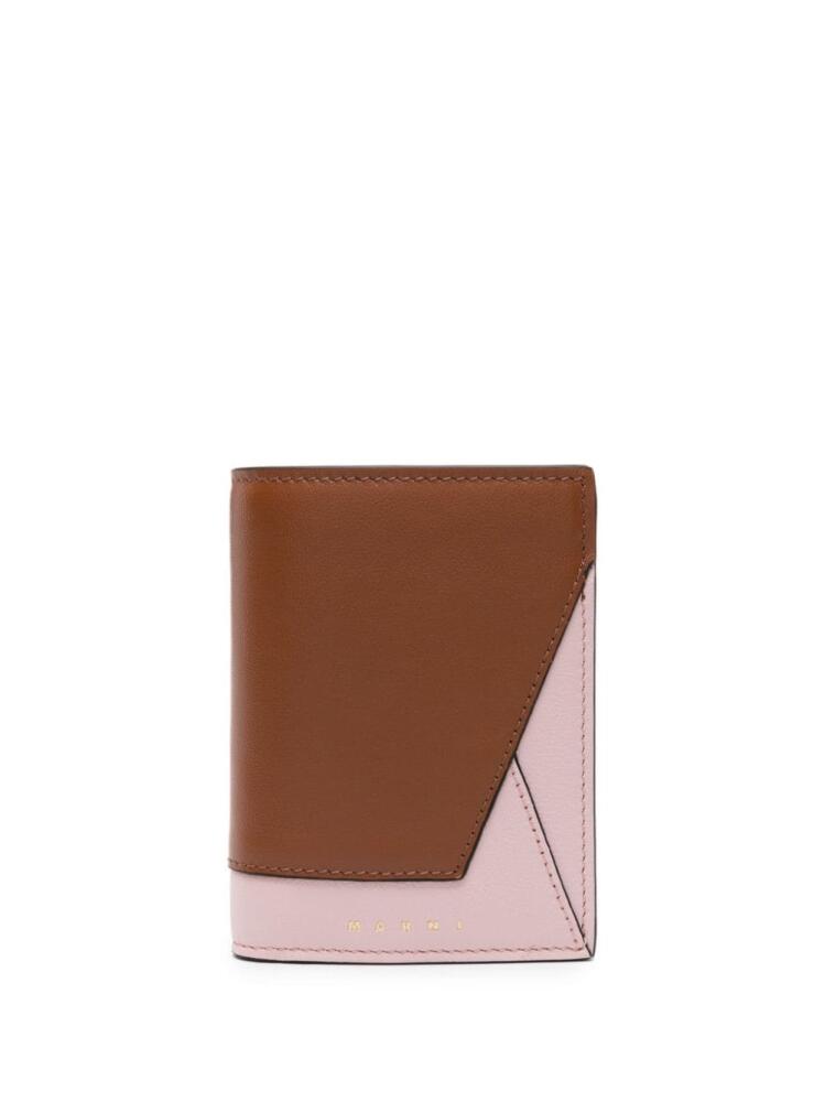 Marni colour-block bi-fold wallet - Brown Cover