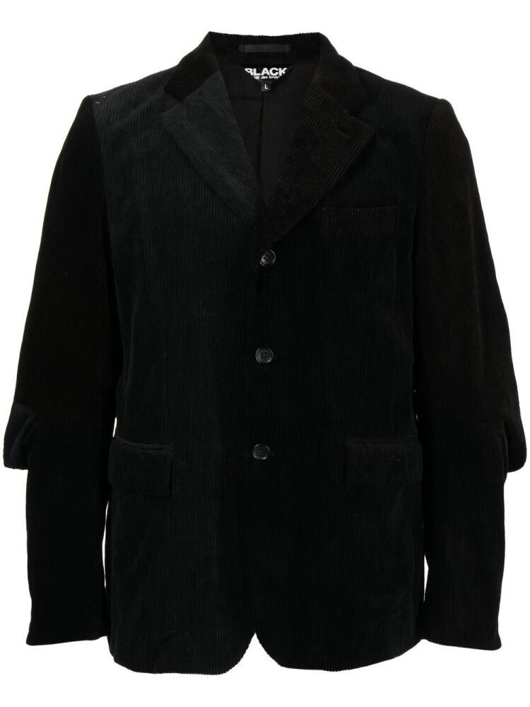 Black Comme Des Garçons single-breasted corduroy blazer Cover