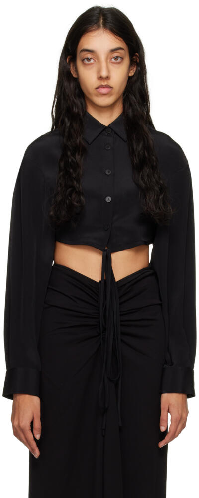 Christopher Esber Black Cropped Shirt Cover