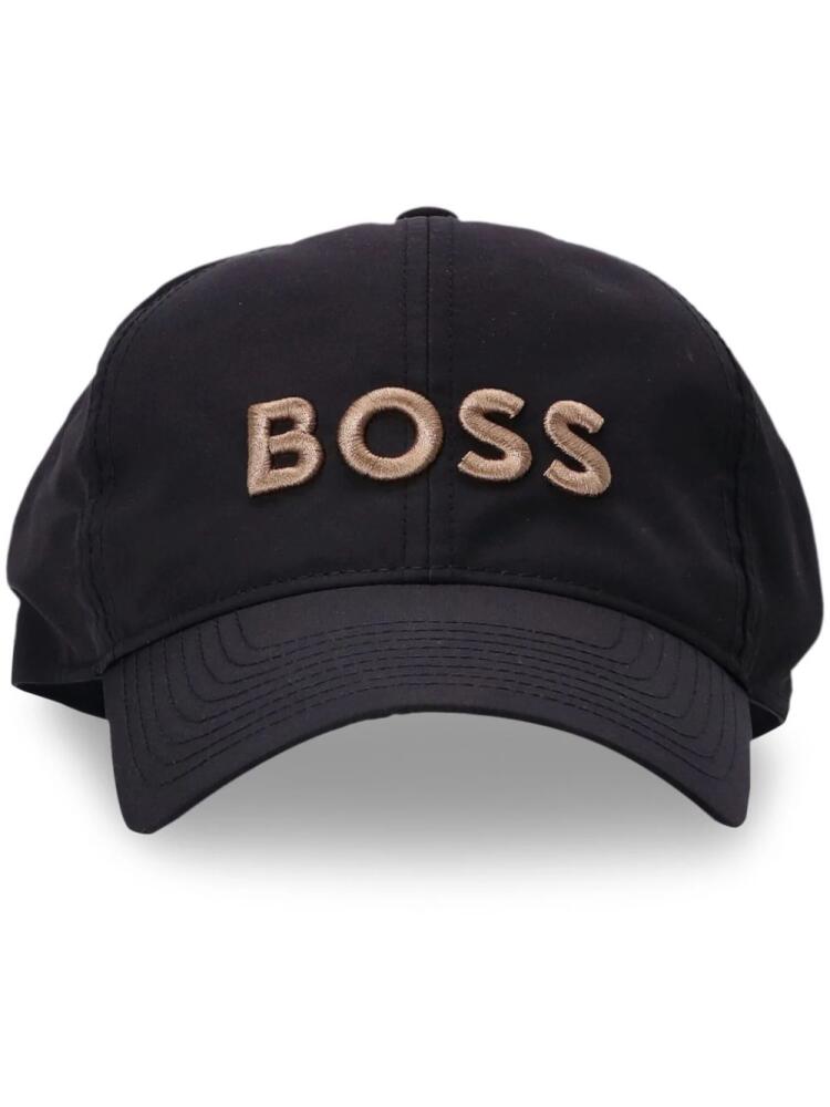 BOSS logo-embroidered cotton-twill cap - Black Cover