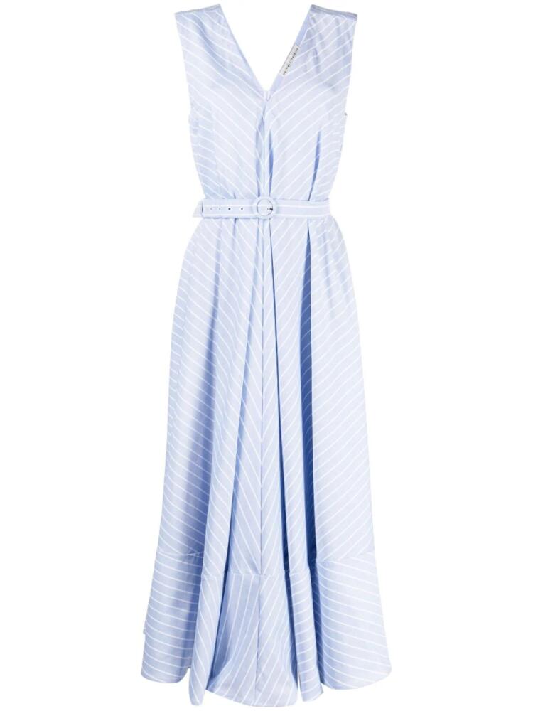 Palmer//Harding striped belted cotton dress - Blue Cover