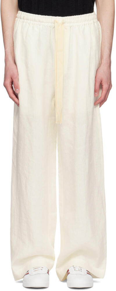 COMMAS White Wide-Leg Linen Trousers Cover