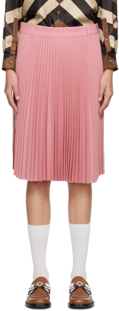 Burberry Pink 'Grain De Poudre' Midi Skirt Cover