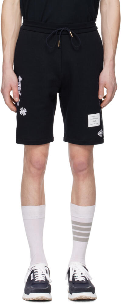 Thom Browne Navy Drawstring Shorts Cover