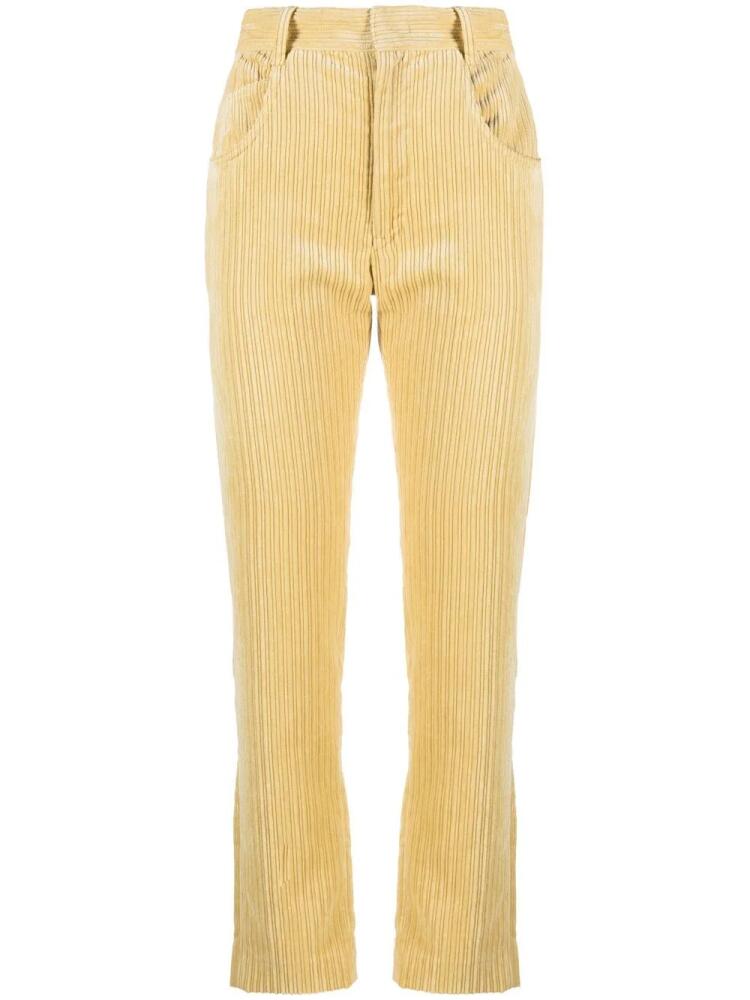 ISABEL MARANT Tilorsya corduroy straight trousers - Yellow Cover