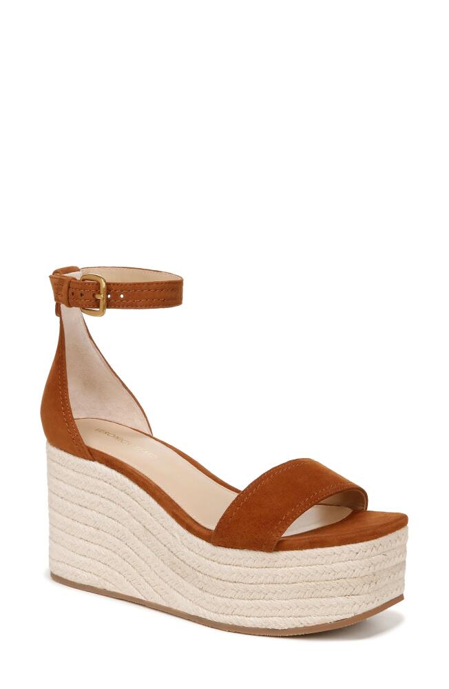 Veronica Beard Gianna Platform Wedge Sandal in Caramel Cover