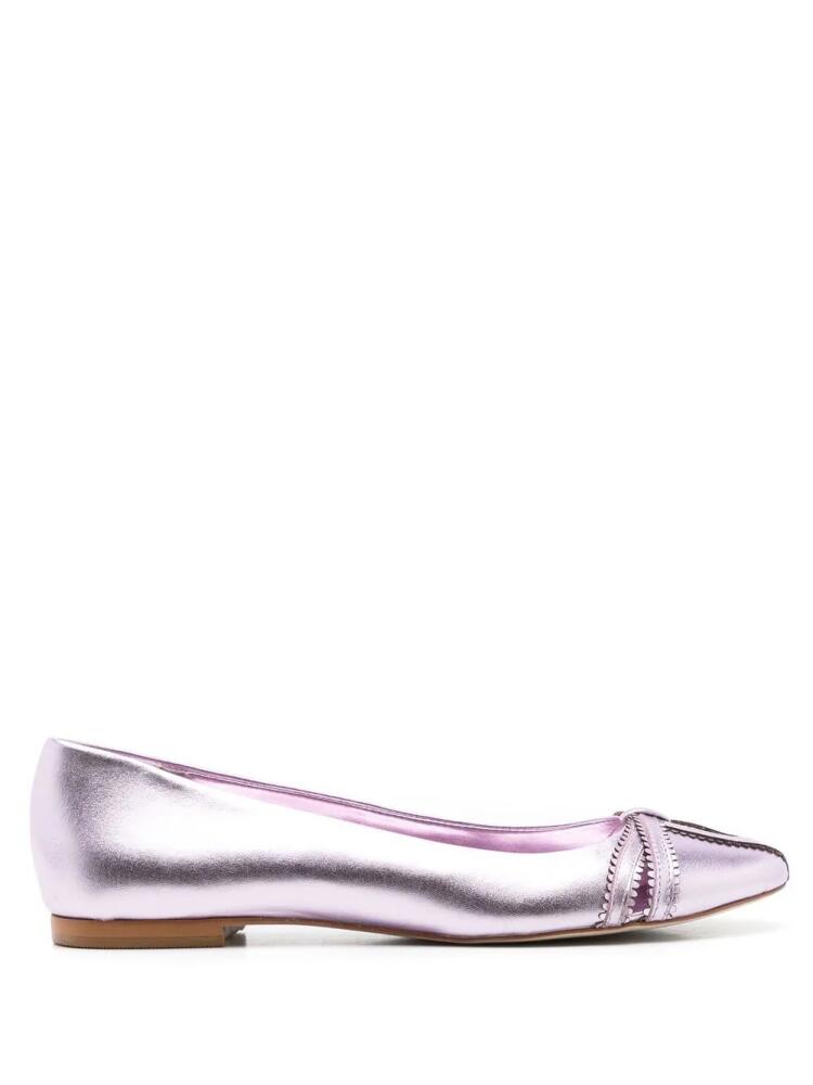 Sarah Chofakian Pati leather ballerina shoes - Pink Cover