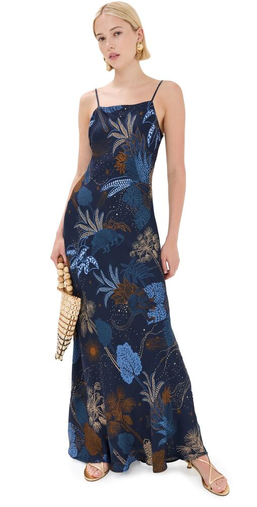 FARM Rio Night Jungle Navy Blue Slip Dress NIGHT JUNGLE NAVY BLUE Cover