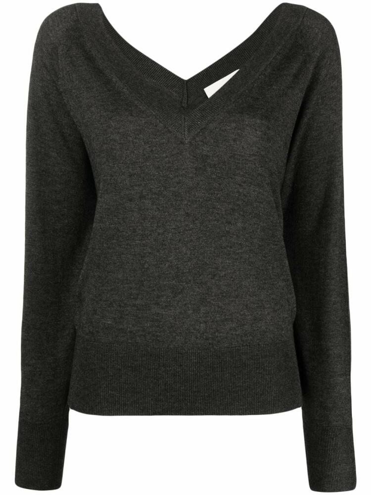 ISABEL MARANT v-neck fine knit - Grey Cover