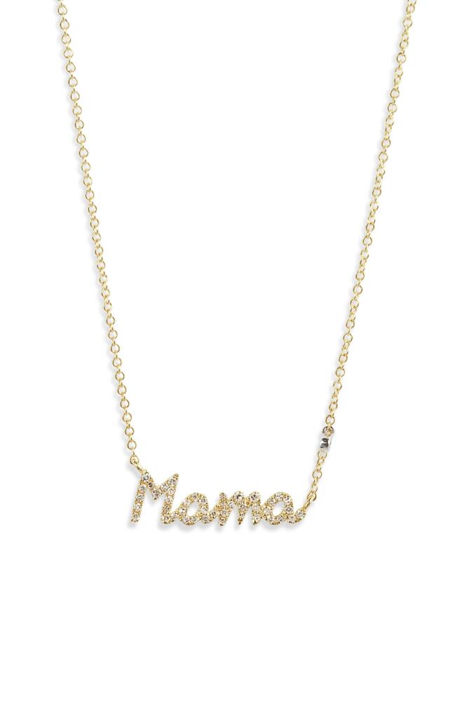 Meira T Mama Diamond Embellished Pendant Necklace in Gold Cover