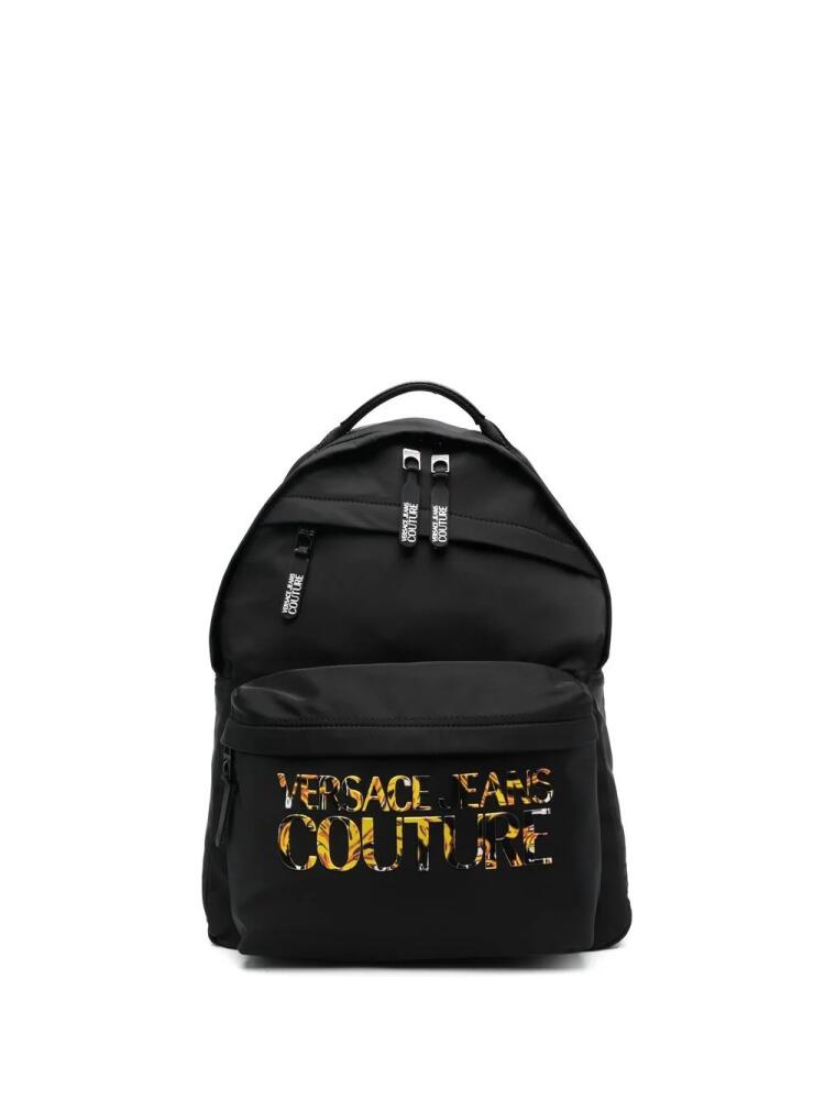 Versace Jeans Couture logo-lettering backpack - Black Cover