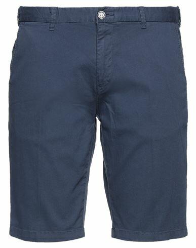 Yes Zee By Essenza Man Shorts & Bermuda Shorts Midnight blue Cotton, Elastane Cover