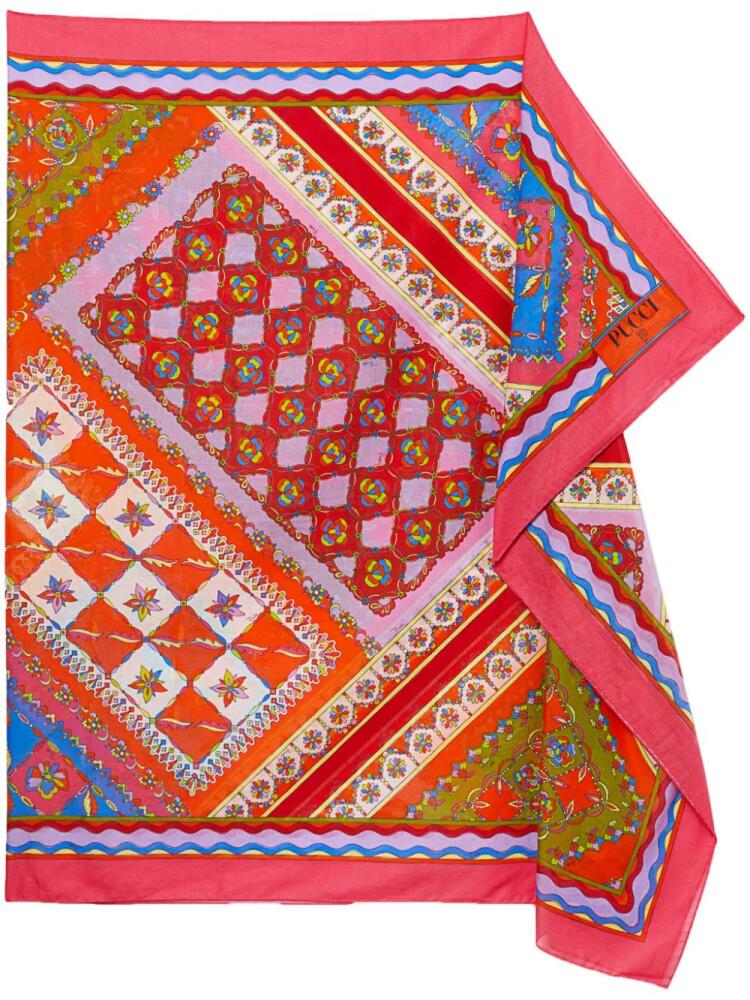 PUCCI Festa-Print cotton pareo - Pink Cover