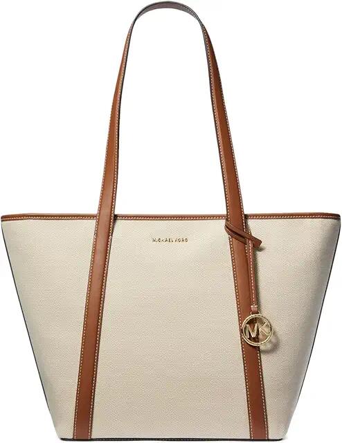 MICHAEL Michael Kors Jet Set Travel Large Top Zip Tote (Natural/Luggage) Tote Handbags Cover