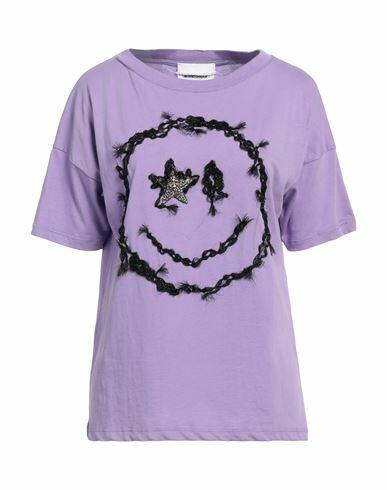 Brand Unique Woman T-shirt Purple Cotton Cover