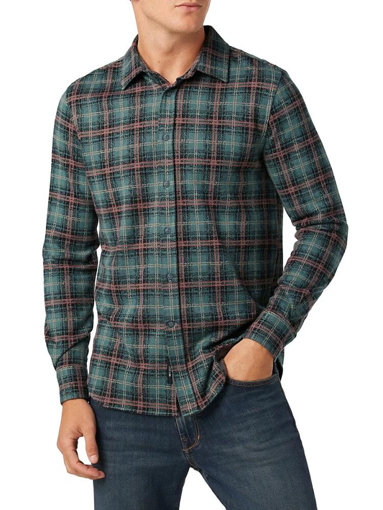 Joe's Jeans Men's The Logger Plaid Knit Shirt - Jade Cover