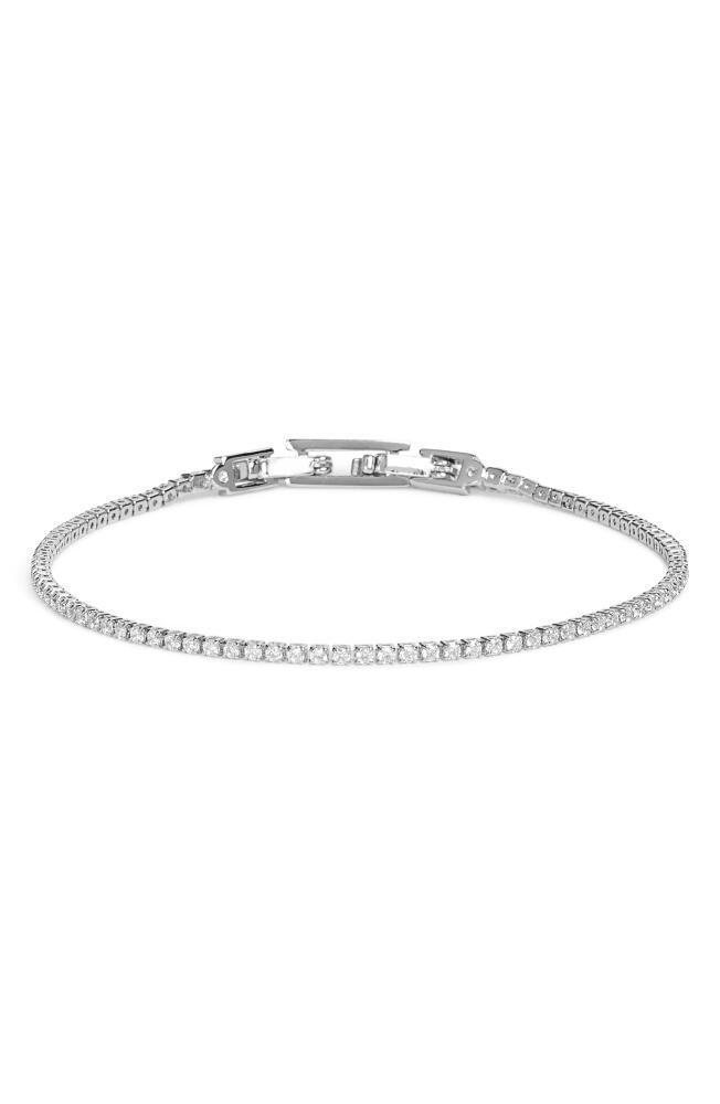 Nordstrom 1.5mm Cubic Zirconia Tennis Bracelet in Clear- Silver Cover