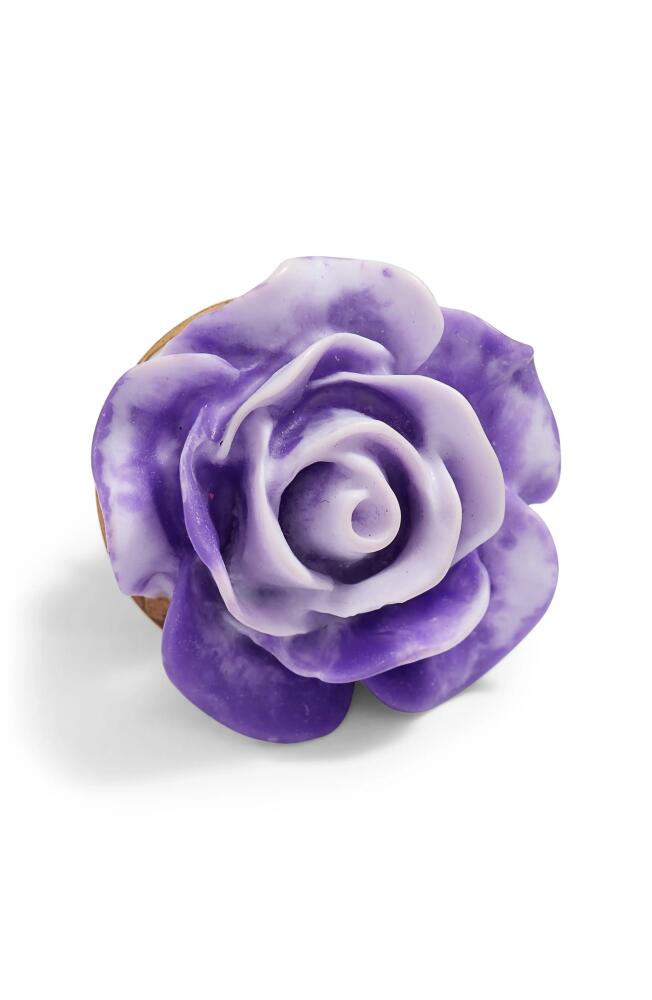 CLIFTON WILSON Tie Dye Flower Lapel Pin in Purple Cover