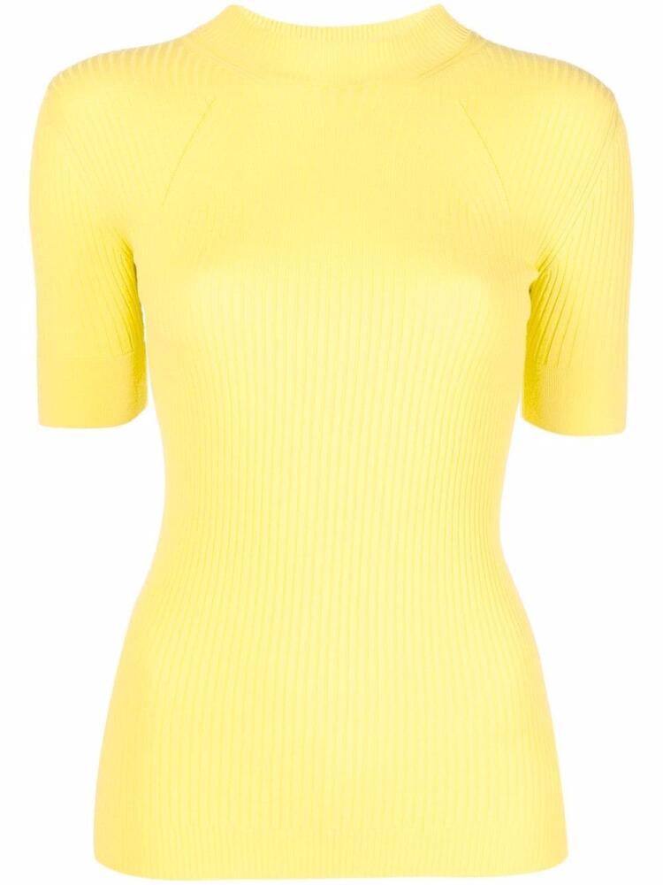 Stella McCartney short-sleeve crew neck jumper - Yellow Cover