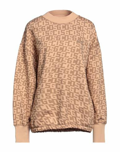 Gcds Woman Sweatshirt Light brown Cotton Cover