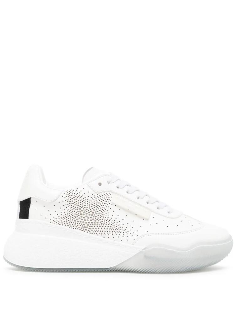 Stella McCartney perforated star low-top sneakers - White Cover