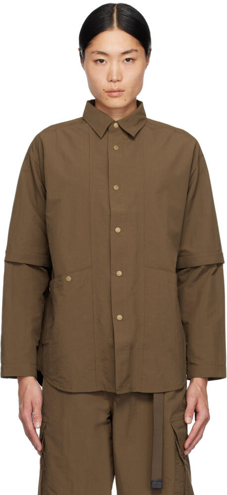 Archival Reinvent Brown Layered Shirt Cover