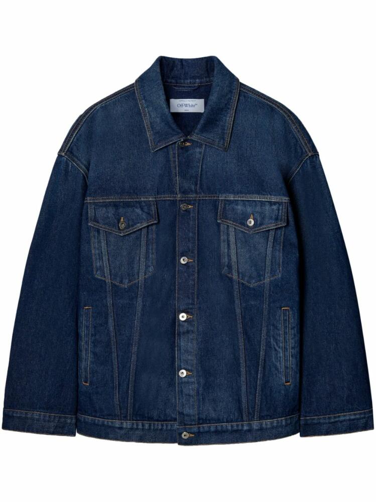 Off-White button-fastening denim jacket - Blue Cover