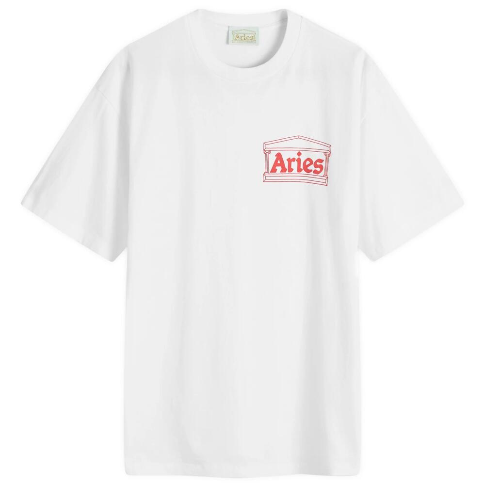 Aries Men's Temple T-Shirt in White/Red Cover