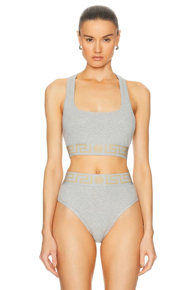 VERSACE Topeka Jersey Bra in Light Grey Cover