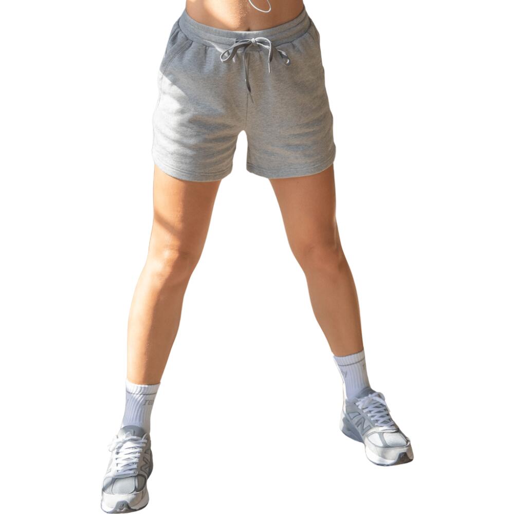 Rebody Active Rebody Biker Sweatshorts in Heather Grey/white Cover