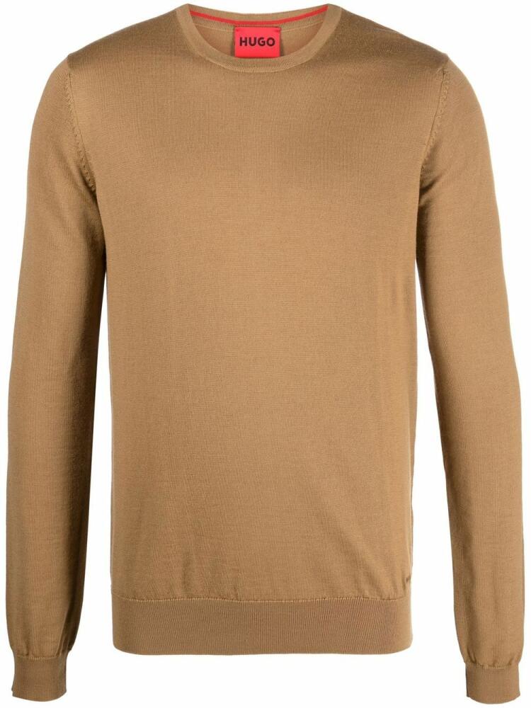 BOSS crew-neck long-sleeve jumper - Neutrals Cover