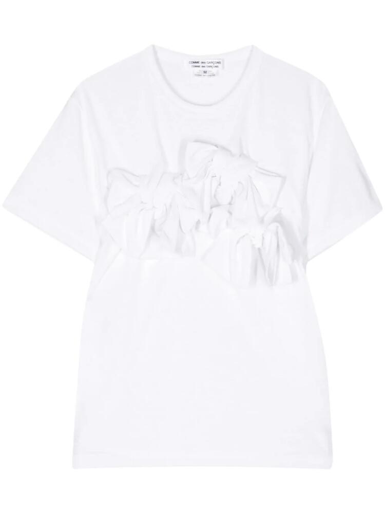 Comme Des Garçons Comme Des Garçons ruffle-panel jersey T-shirt - White Cover