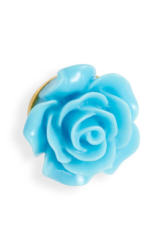 CLIFTON WILSON Floral Lapel Pin in Light Blue Cover