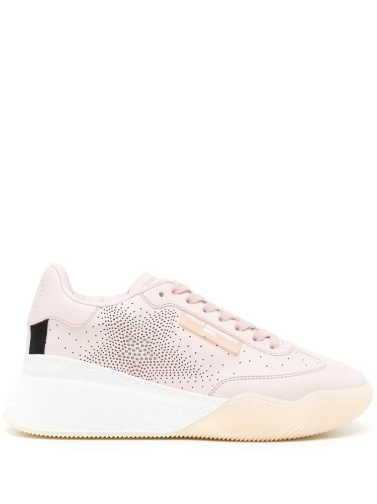 Stella McCartney perforated star low-top sneakers - Pink Cover