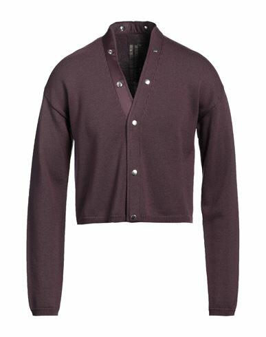 Rick Owens Man Cardigan Deep purple Virgin Wool Cover