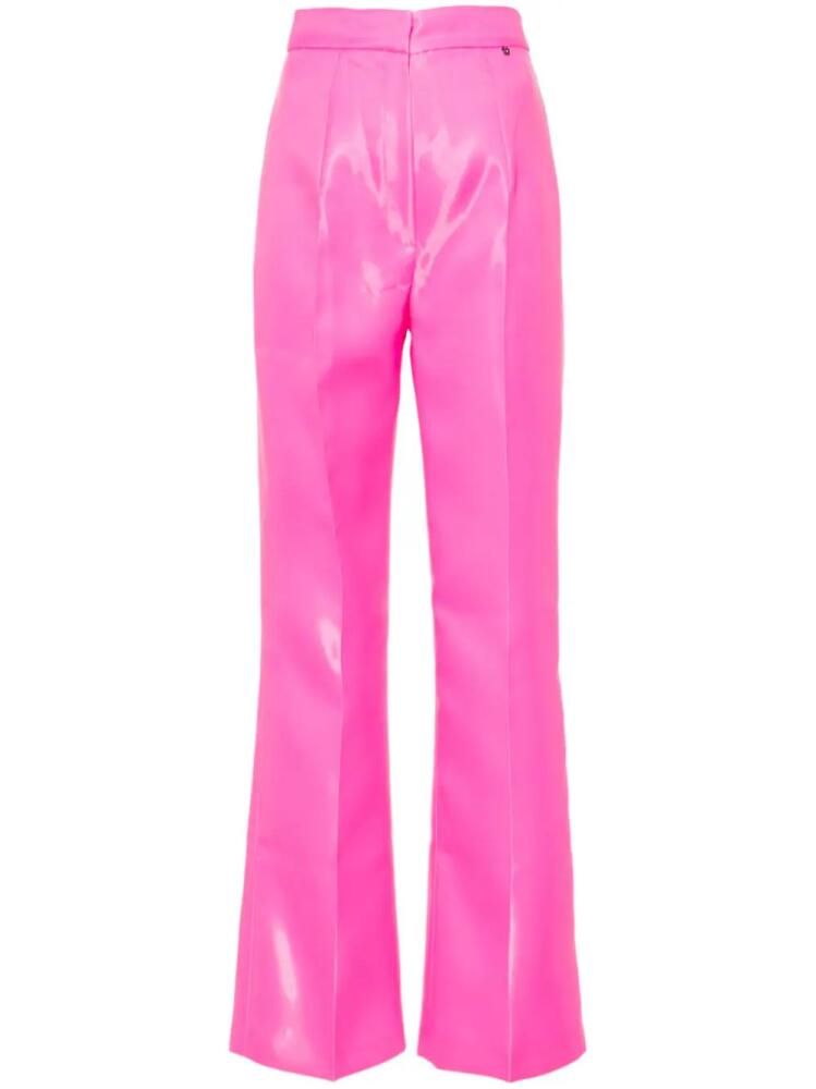 NISSA straight-leg taffeta trousers - Pink Cover