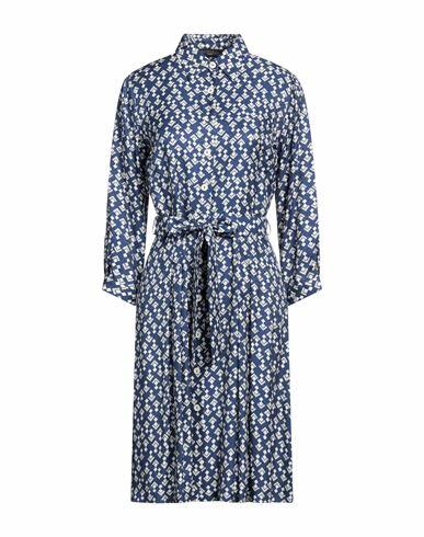 Antonelli Woman Midi dress Blue Viscose, Silk Cover