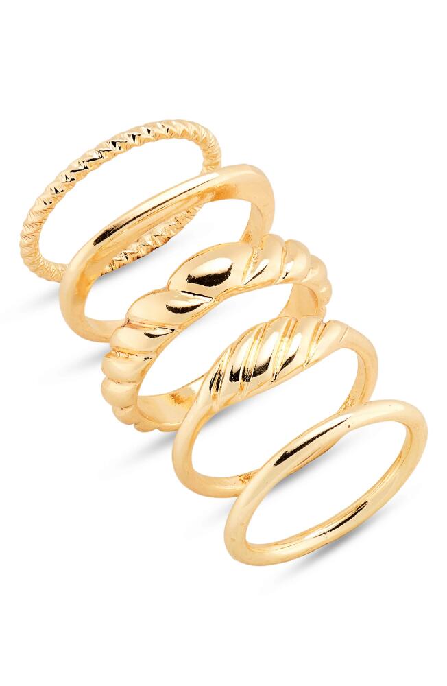 BP. Set of 5 Assorted Rings in Gold Cover