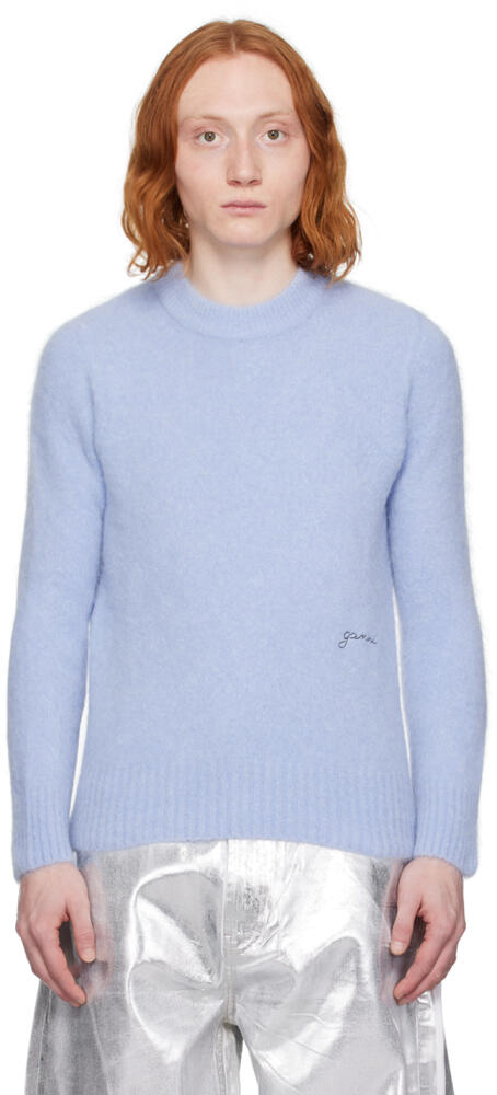 GANNI Blue Brushed Sweater Cover